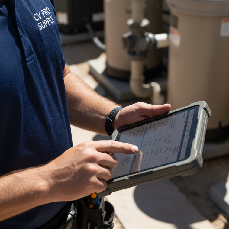 CV Pro Supply Technician Torso with Tablet
